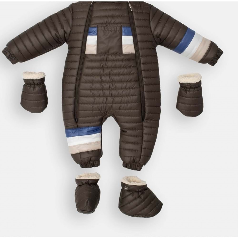 Kayak Tulum Bebe Kayak Kıyafeti -Kışlık - Haki - 24-36 AY - 2103021-Haki-24-36 AY