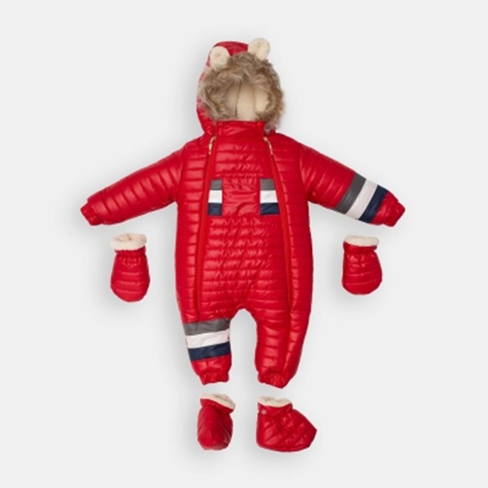 Kayak Tulum Bebe Kayak Kıyafeti -Kışlık - Kırmızı - 9-12 AY - 2103021-Kırmızı-9-12 AY