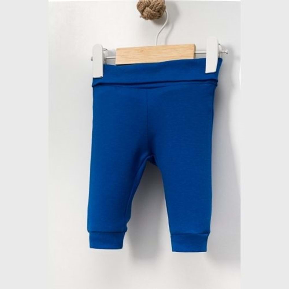 Jijek Baby Penye Pantolon | Rahat Esnek Günlük - saks - 9-12 AY