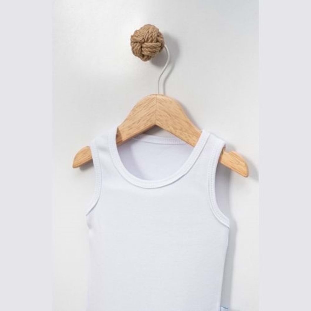 Jijek Baby Pamuk 3lü Kolsuz Bebek Body – Yumuşak,Rahat - Beyaz - 3 YAŞ