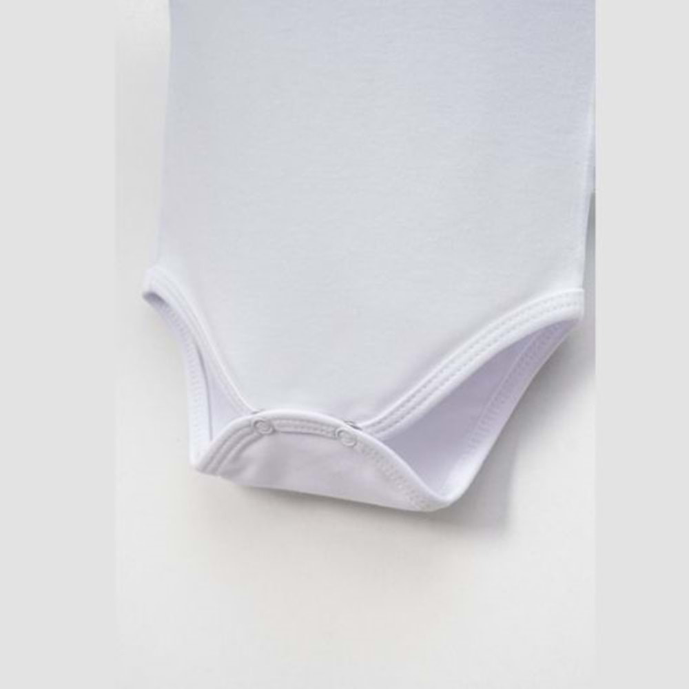 Jijek Baby Pamuk 3lü Kolsuz Bebek Body – Yumuşak,Rahat - Beyaz - 4 YAŞ