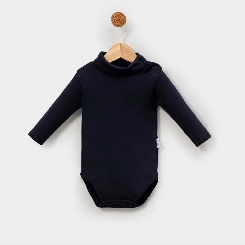 Jijek Baby 5li boğazlı yaka Bebek Body – Yumuşak,Rahat - Lacivert - 24-36 AY