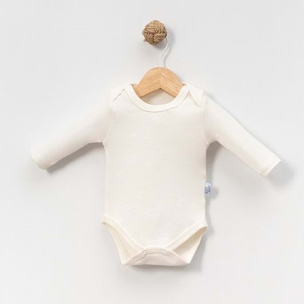 Jijek Baby Pamuk 3 Lü Uzunkollu Bebek Body – Yumuşak,Rahat - Ekru - 24-36 AY - 5001088-Ekru-24-36 AY