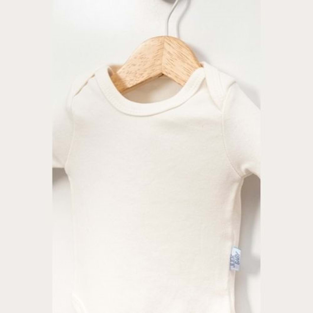 Jijek Baby Pamuk 3 Lü Uzunkollu Bebek Body – Yumuşak,Rahat - Ekru - 4 YAŞ - 5001088-Ekru-4 YAŞ