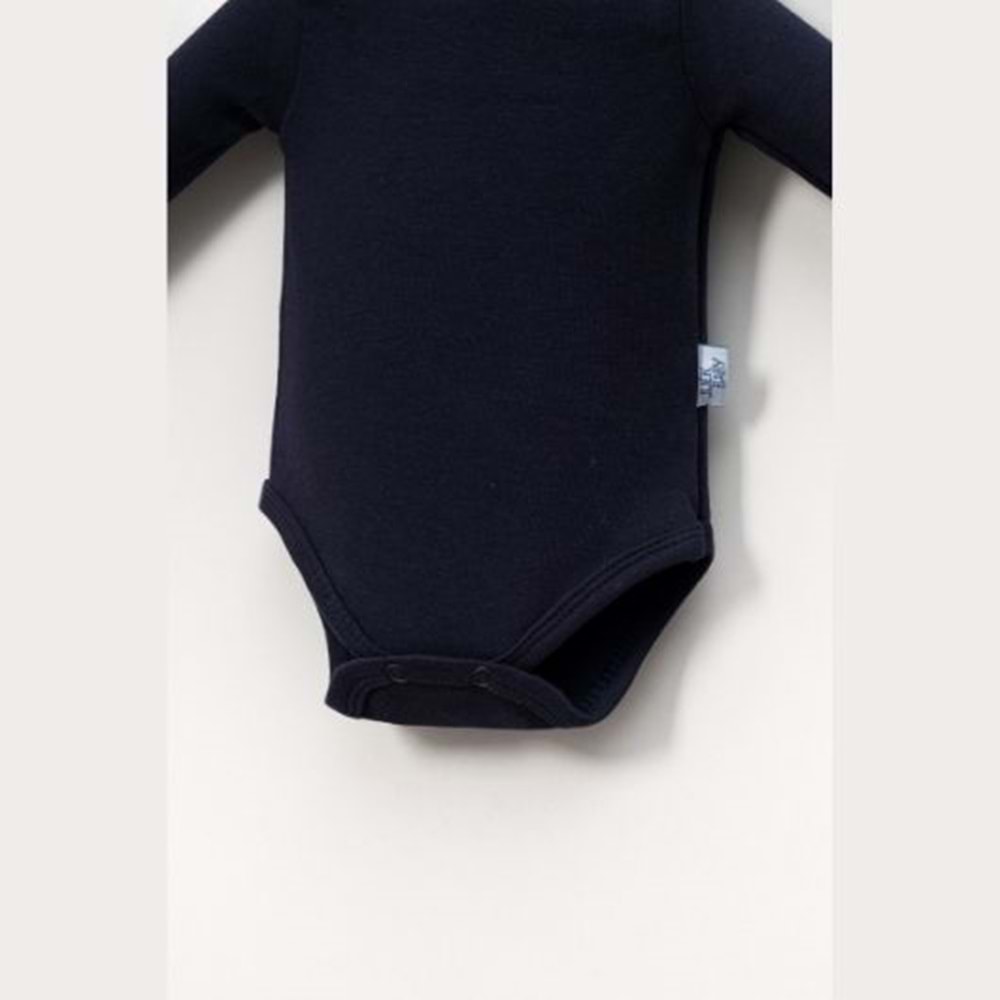 Jijek Baby Pamuk 3 Lü Uzunkollu Bebek Body – Yumuşak,Rahat - Lacivert - 3 YAŞ