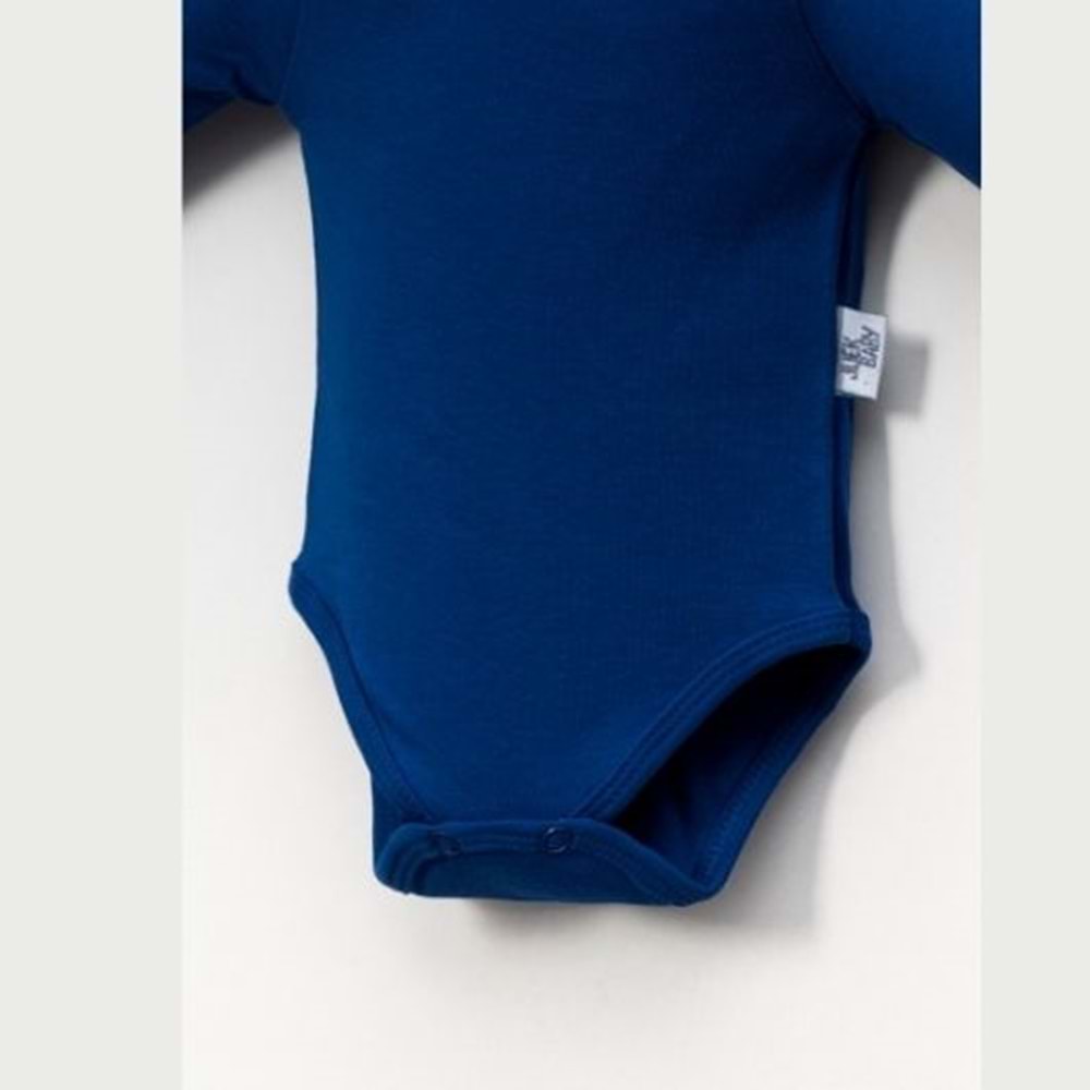 Jijek Baby Pamuk 3 Lü Uzunkollu Bebek Body – Yumuşak,Rahat - saks - 24-36 AY - 5001088-saks-24-36 AY