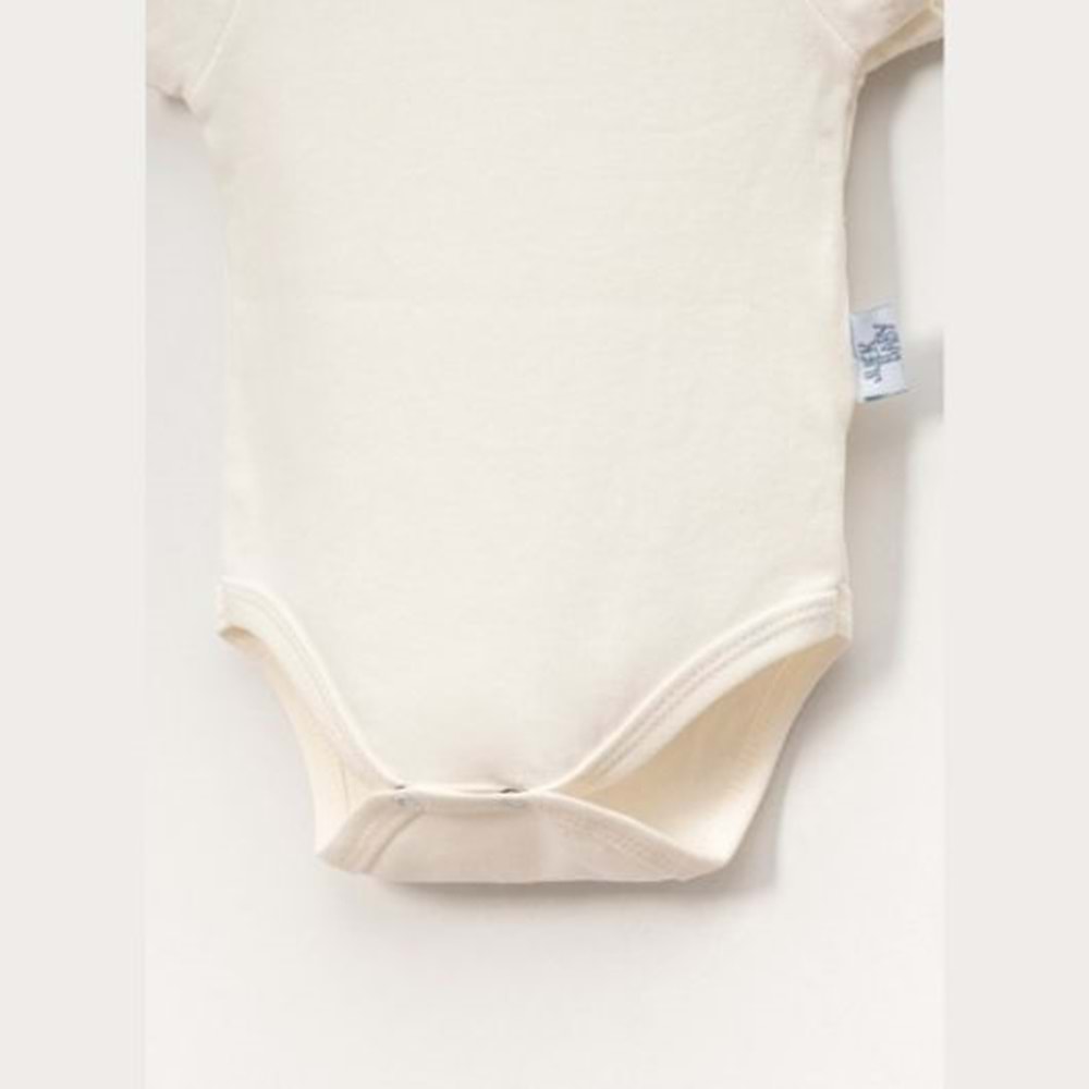 Jijek Baby Pamuk 3lü Kısa Kollu Bebek Body – Yumuşak,Rahat - Ekru - 3 YAŞ
