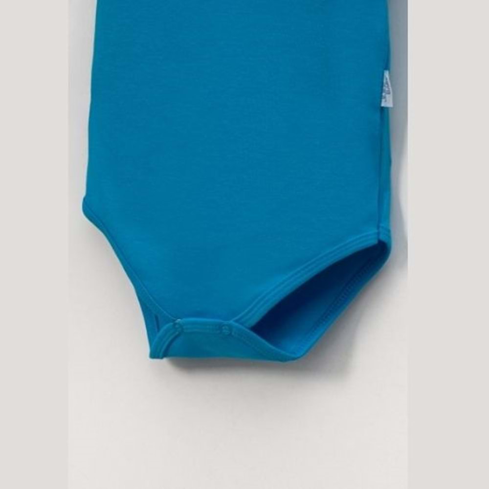 Jijek Baby Pamuk 3lü Kısa Kollu Bebek Body – Yumuşak,Rahat - Turkuaz - 4 YAŞ