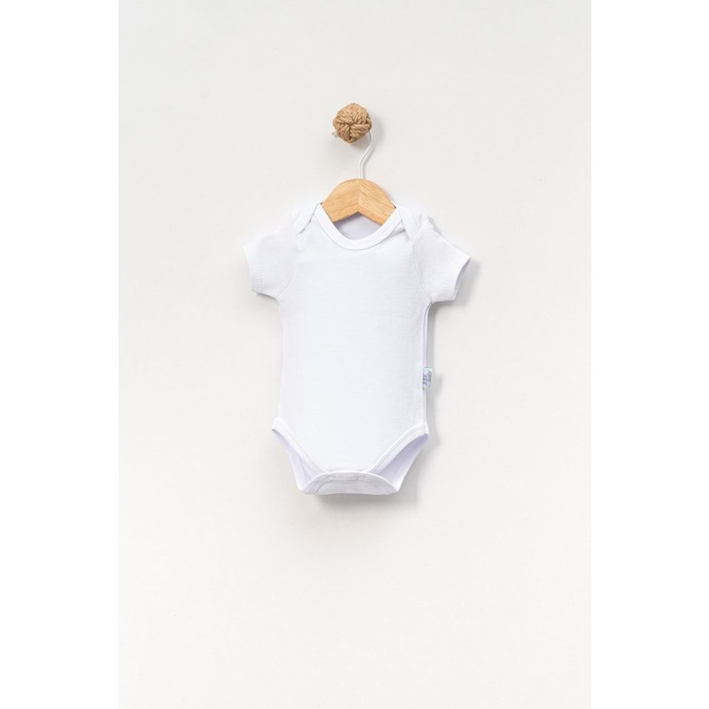 Jijek Baby Pamuk 3lü Kısa Kollu Bebek Body – Yumuşak,Rahat
