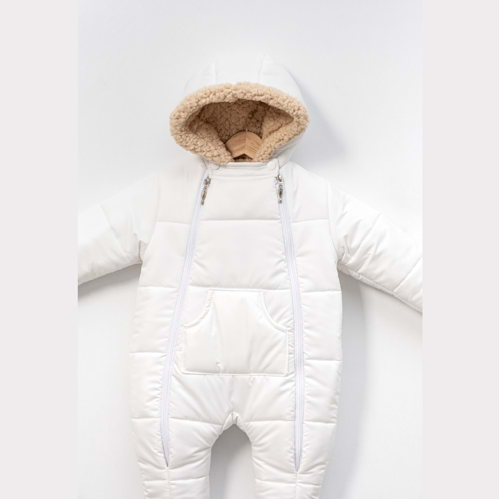 Kayak Tulum Bebe Kayak Kıyafeti -Kışlık - Coppa Kids - Kozmonot - Beyaz - 24-36 AY