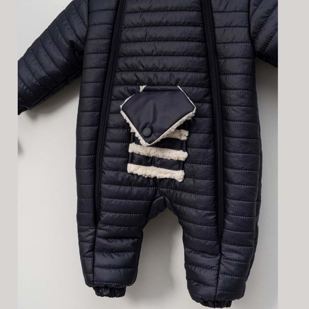 Kar Tulumu Bebe Kayak Tulum Cepli -Kışlık - Lacivert - 9-12 AY - 5101084-Lacivert-9-12 AY