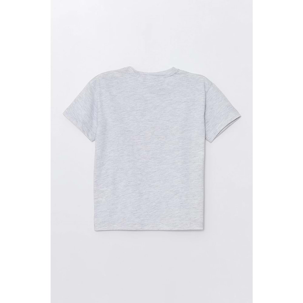 Run Baskılı Penye Şort- T-Shirt Kız-Erkek Takım - Coppa - Gri - 6 YAŞ - FRND00000002-13