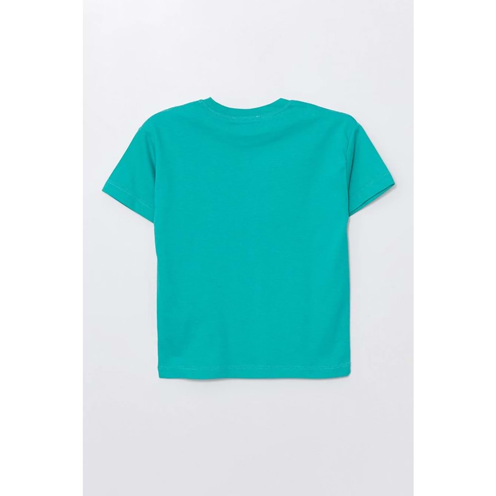 Run Baskılı Penye Şort- T-Shirt Kız-Erkek Takım - Coppa - Su Yeşili - 2 YAŞ - FRND00000002-57