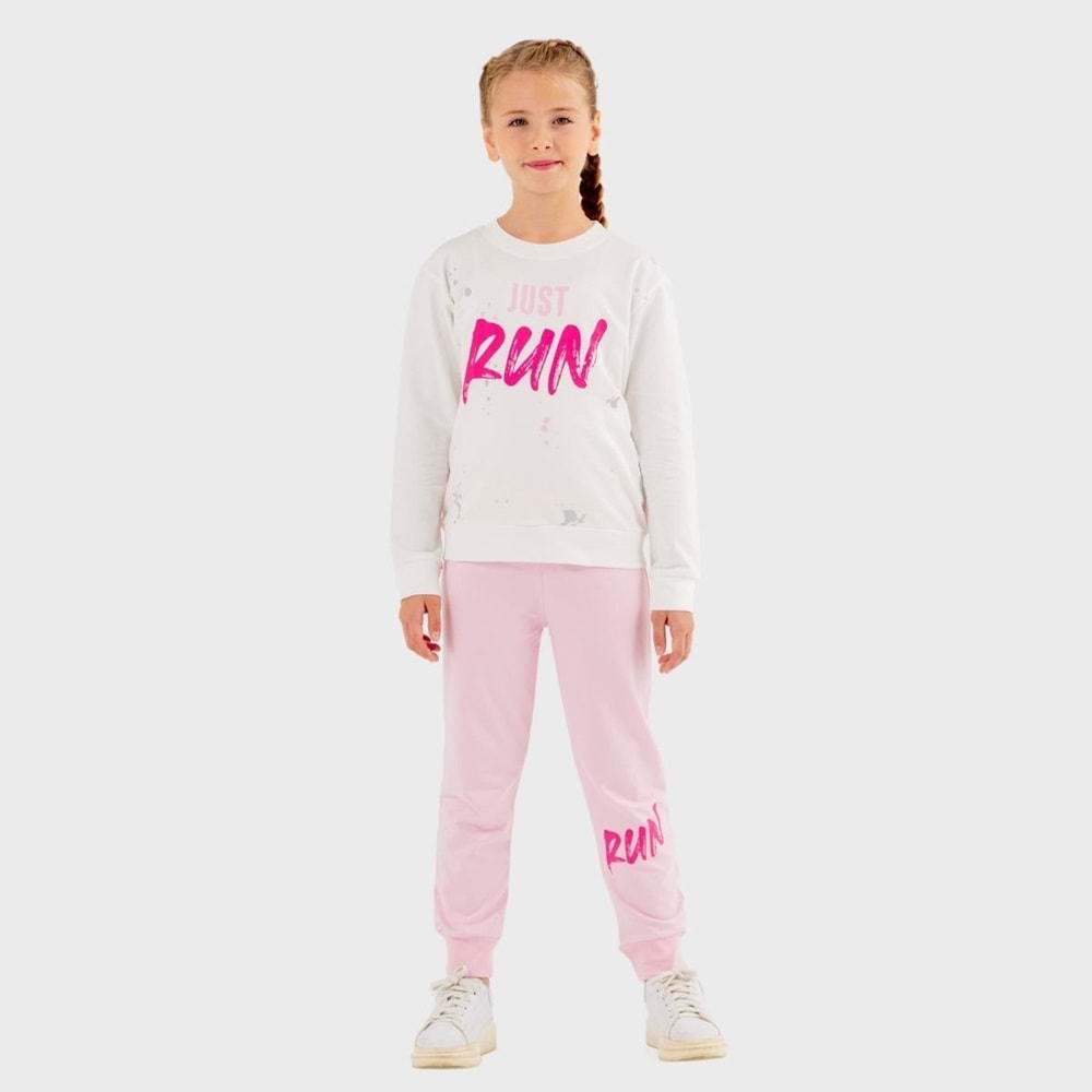 Run Erkek - Kız Çocuk T-shirt Eşofman Altı Takım