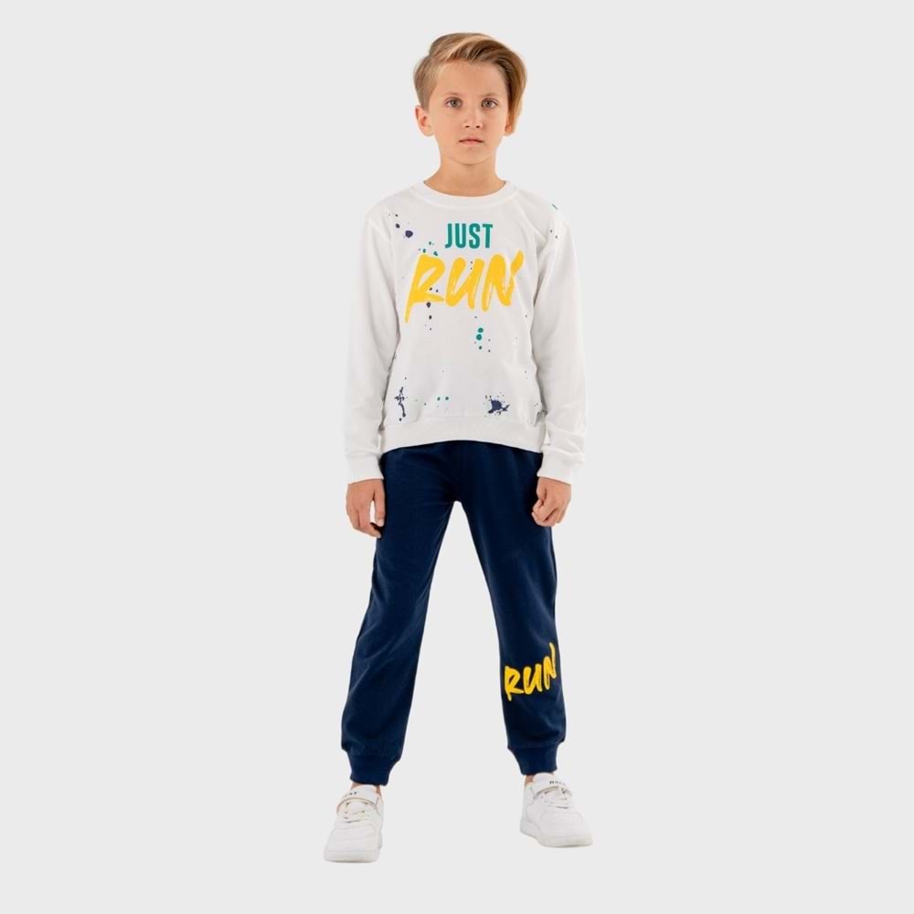 Run Erkek - Kız Çocuk T-shirt Eşofman Altı Takım