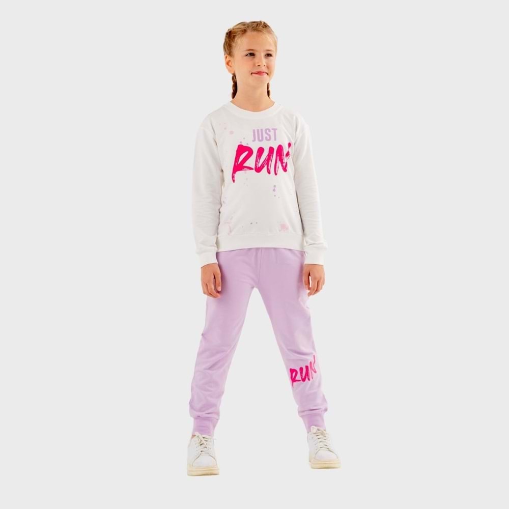 Run Erkek - Kız Çocuk T-shirt Eşofman Altı Takım