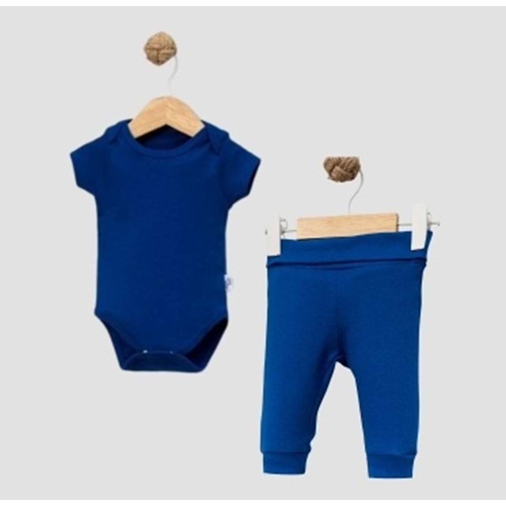 Erkek-Kız Bebek 2’li Takım Kısa Kollu Body ve Alt - saks - 12-18 AY - FRND000000096-saks-12-18 AY