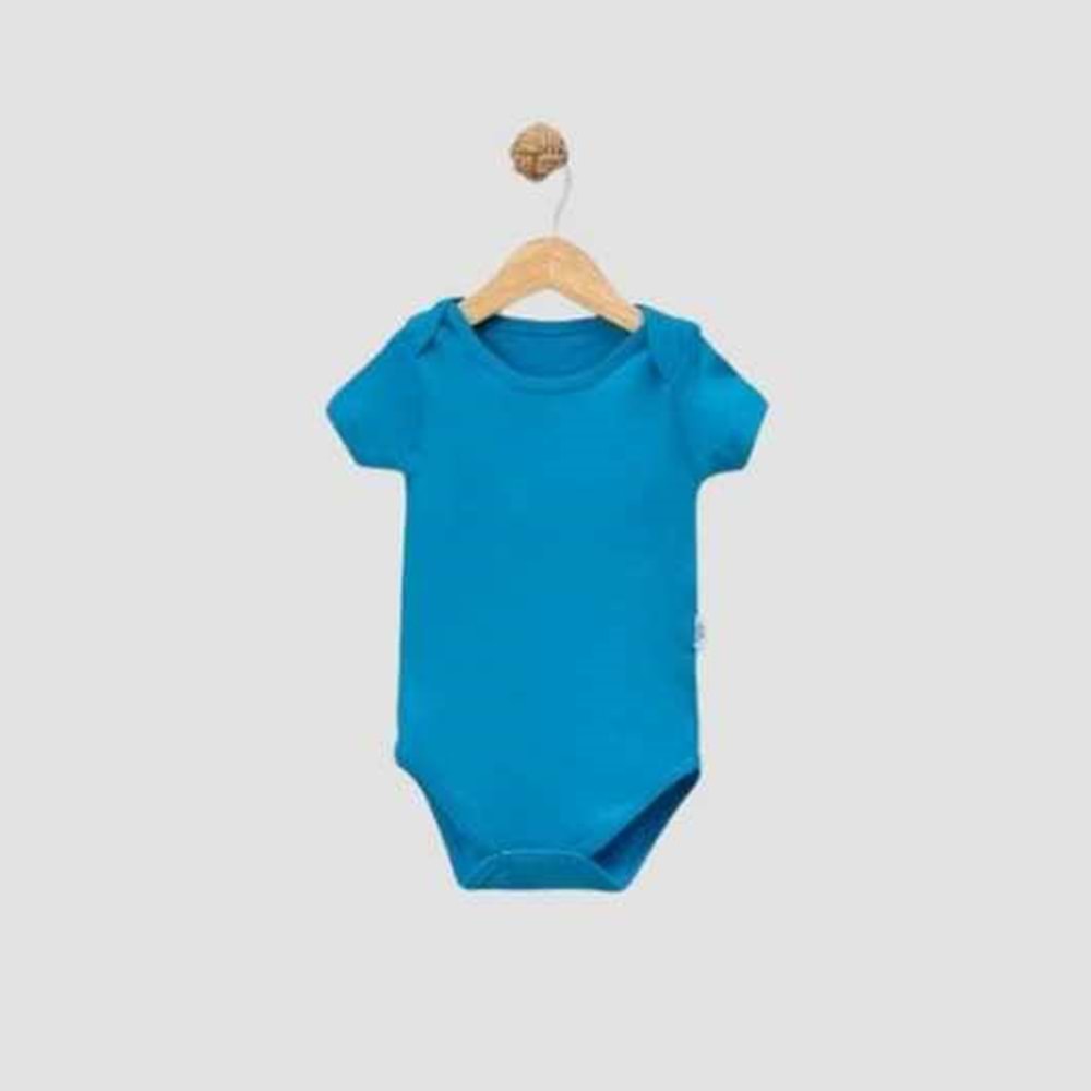 Erkek-Kız Bebek 2’li Takım Kısa Kollu Body ve Alt - Turkuaz - 6-9AY - FRND000000096-Turkuaz-6-9AY