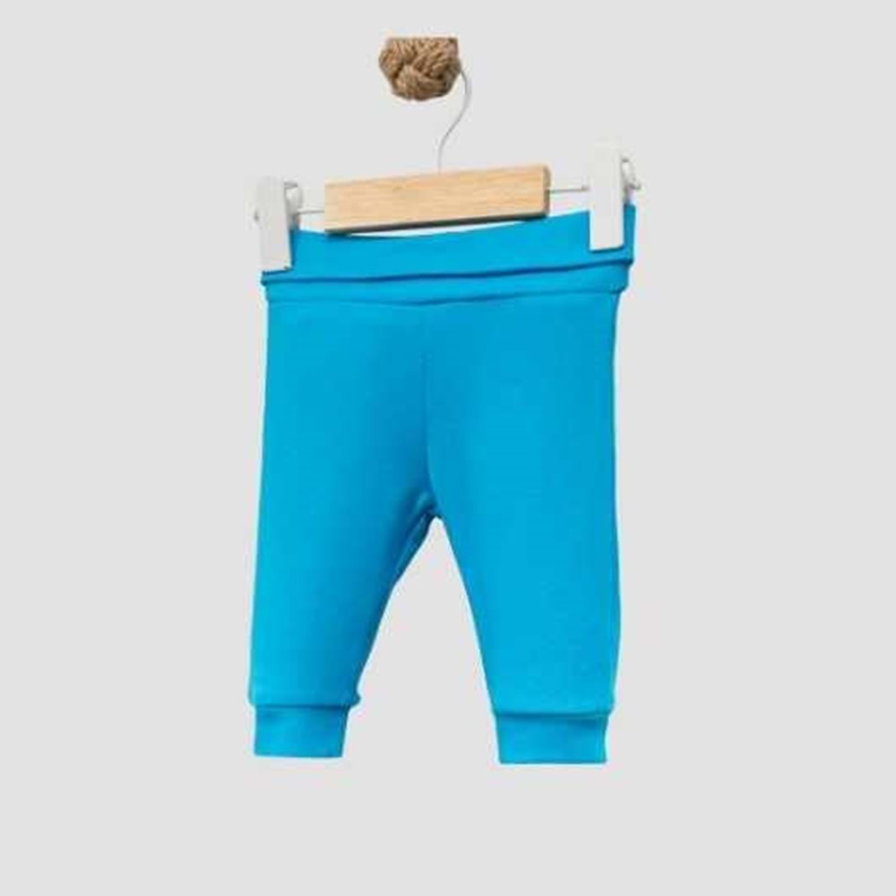 Erkek-Kız Bebek 2’li Takım Kısa Kollu Body ve Alt - Turkuaz - 6-9AY - FRND000000096-Turkuaz-6-9AY