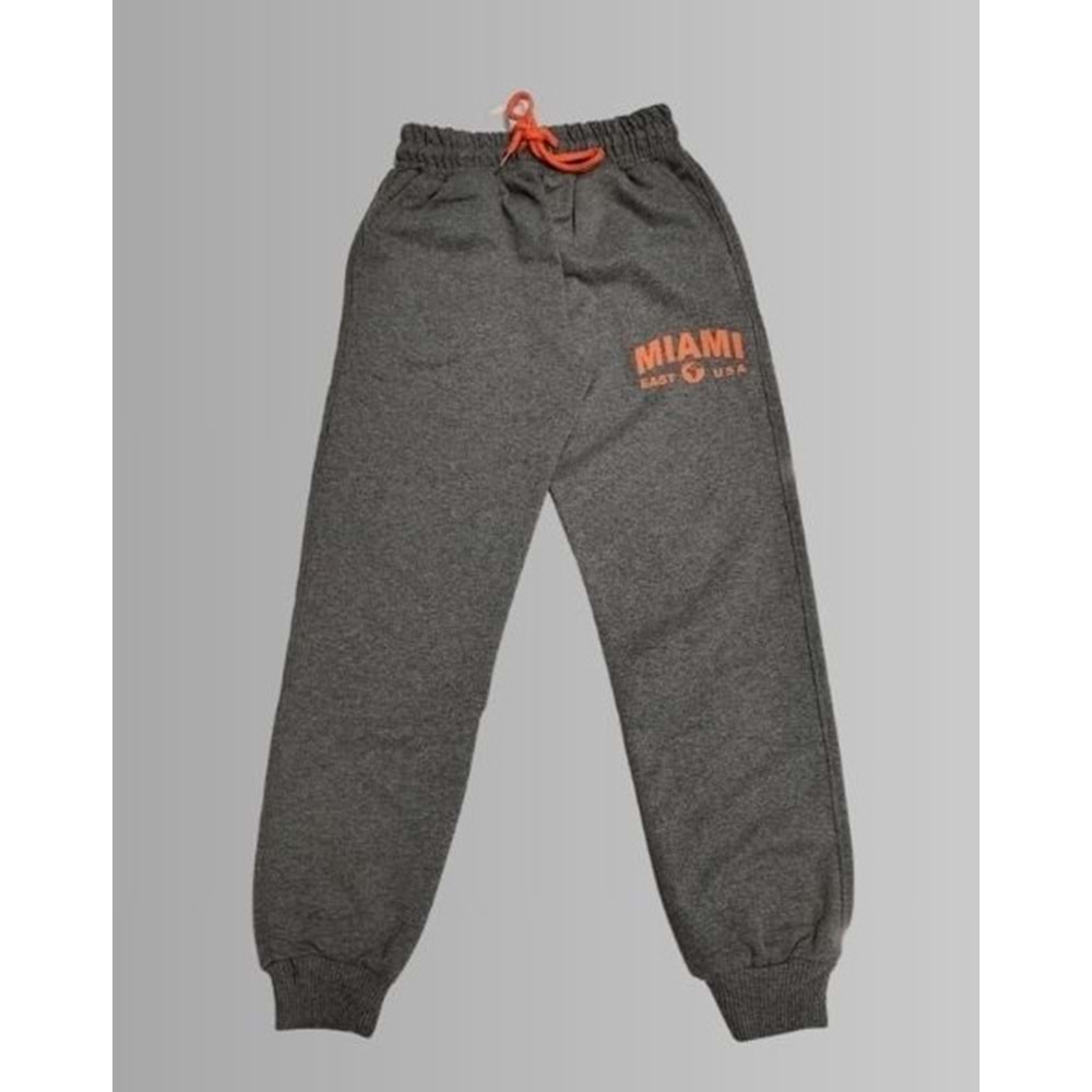 Miami Baskılı Pamuklu Beli Fırfırlı Pantolon FRND00000024 - Gri - 10 YAŞ - FRND00000024-379