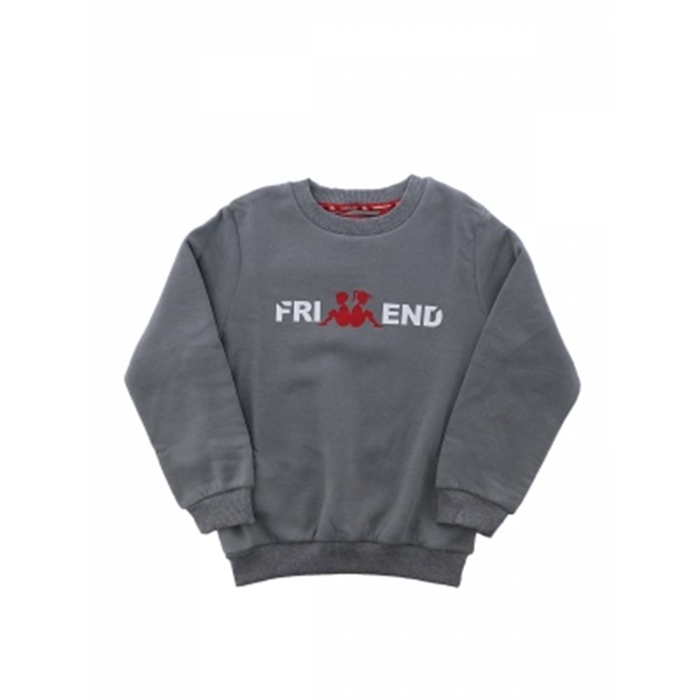 Friend Baskılı 3 İp Mevsimlik Kız-Erkek Takım - Füme - 7 YAŞ