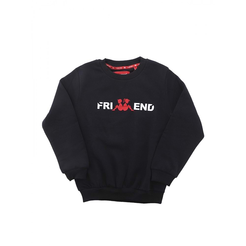 Friend Baskılı 3 İp Mevsimlik Kız-Erkek Takım - Lacivert - 4 YAŞ