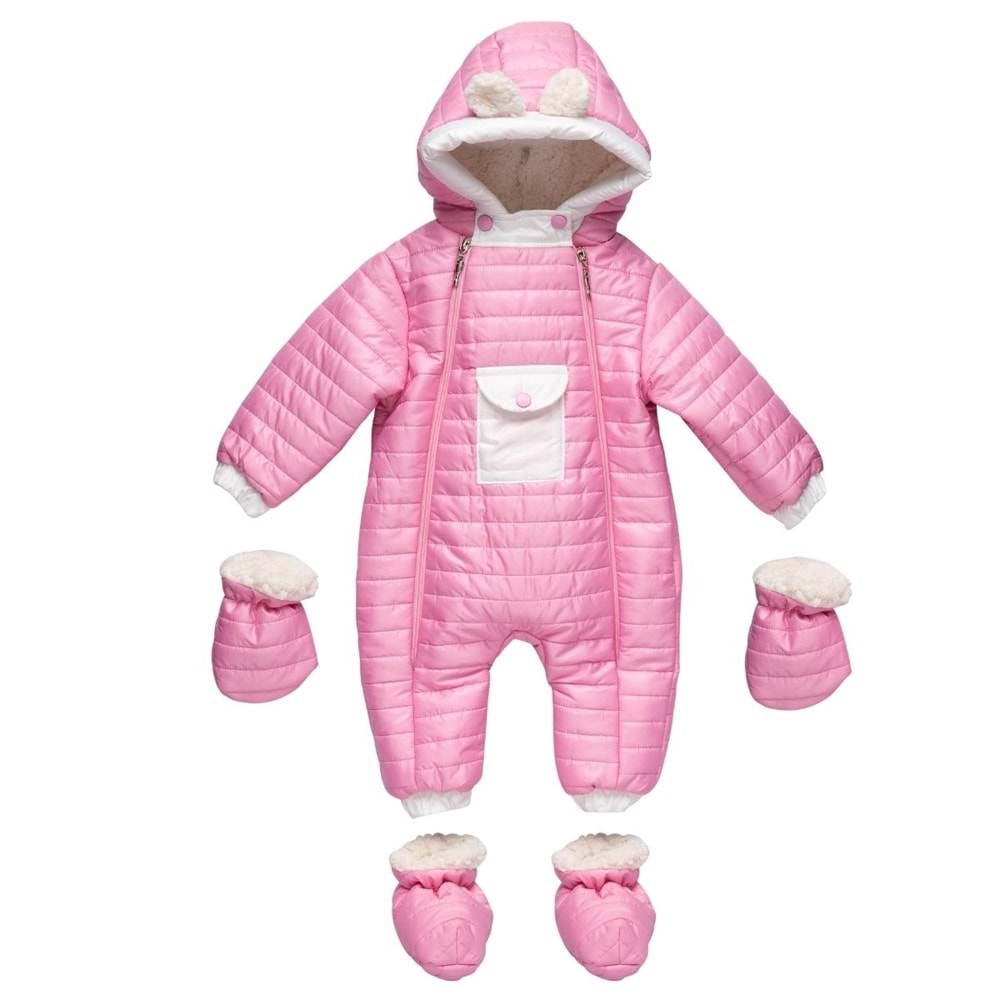 Kayak Tulum Cepli Trenyolu Kapitone Versoftlu-Kışlık-Pembe - 24-36 AY