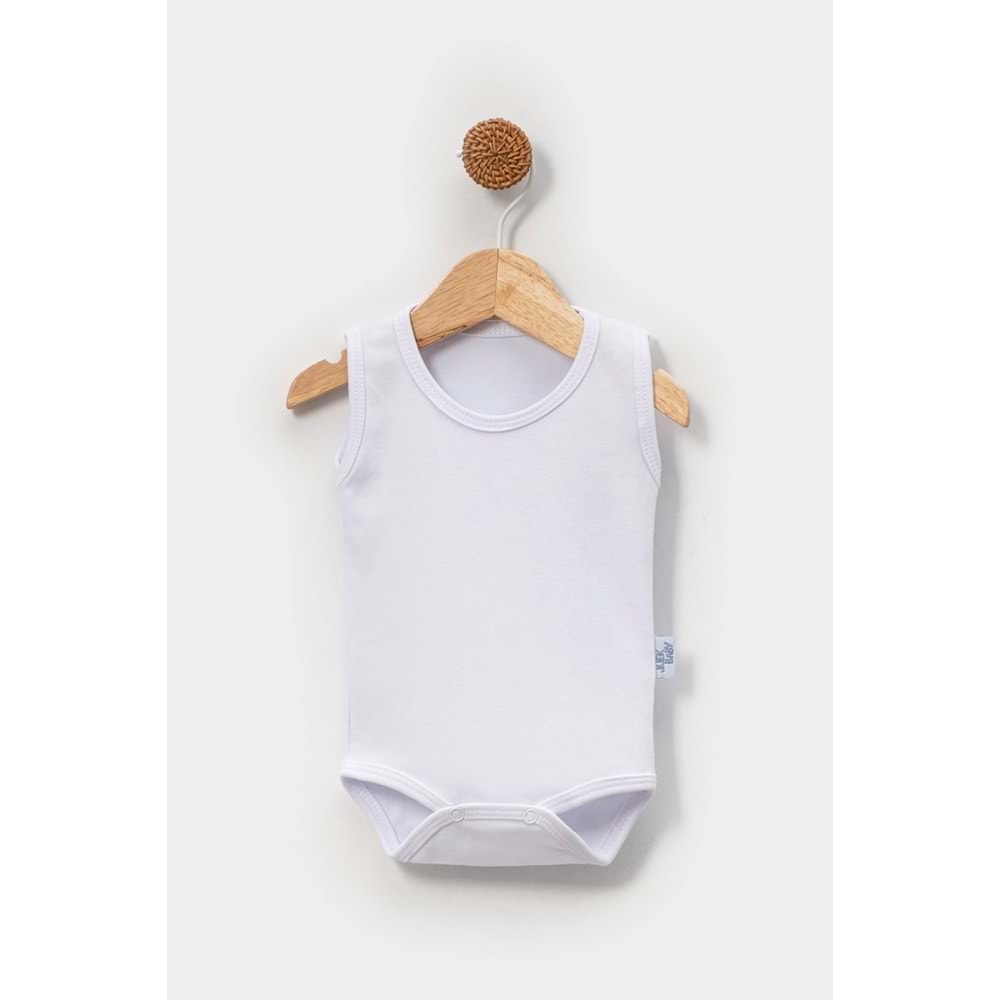 5 li Zıbın Bebek Askılı Çıçıtlı Body - Jijek Baby - çıtçıtlı body - Beyaz - STANDART - FRND00000096-Beyaz-STANDART