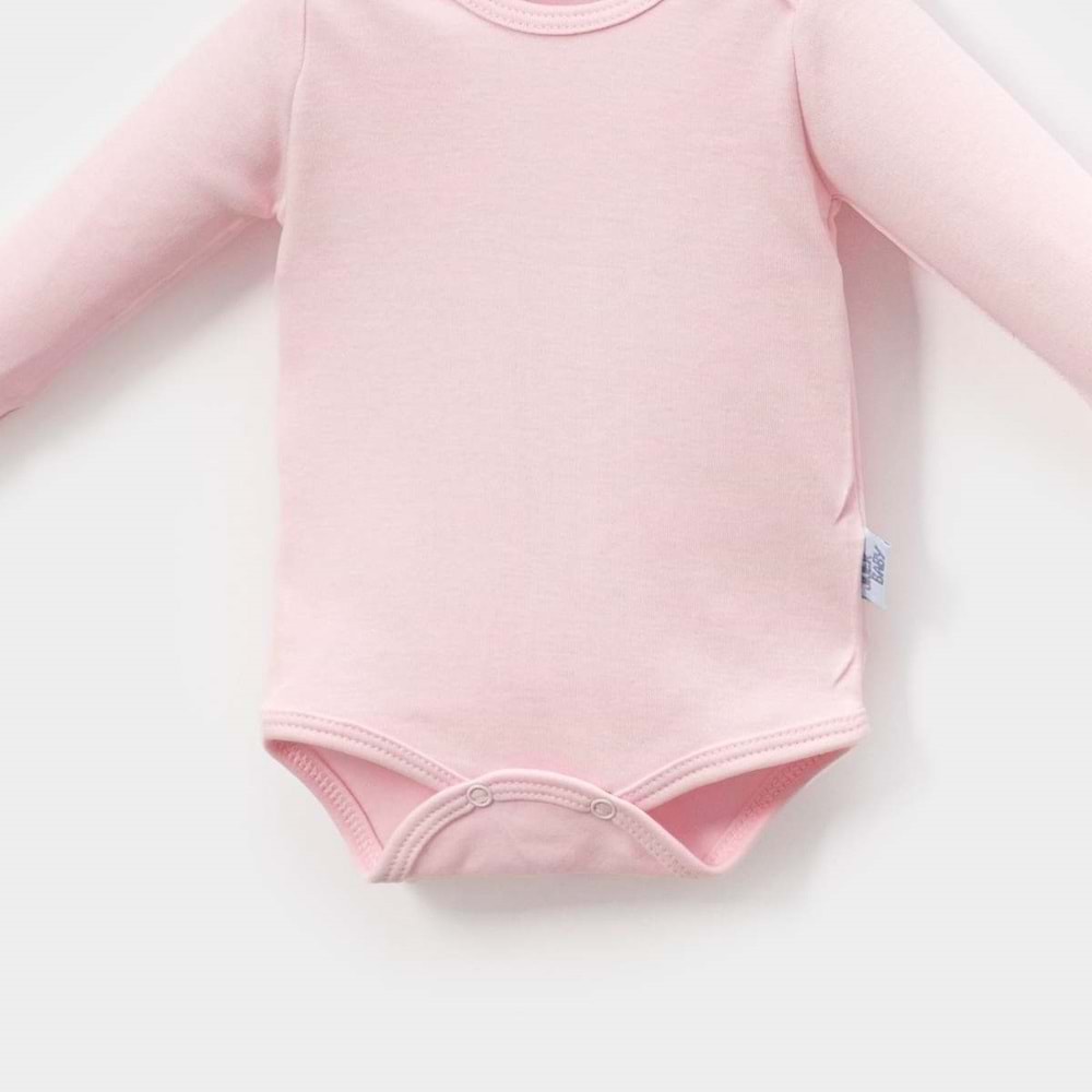 Jijek Baby 3 Lü Uzunkollu Bebek Body – Yumuşak,Rahat - EKRU-KIRMIZI-PEMBE - 24-36 AY