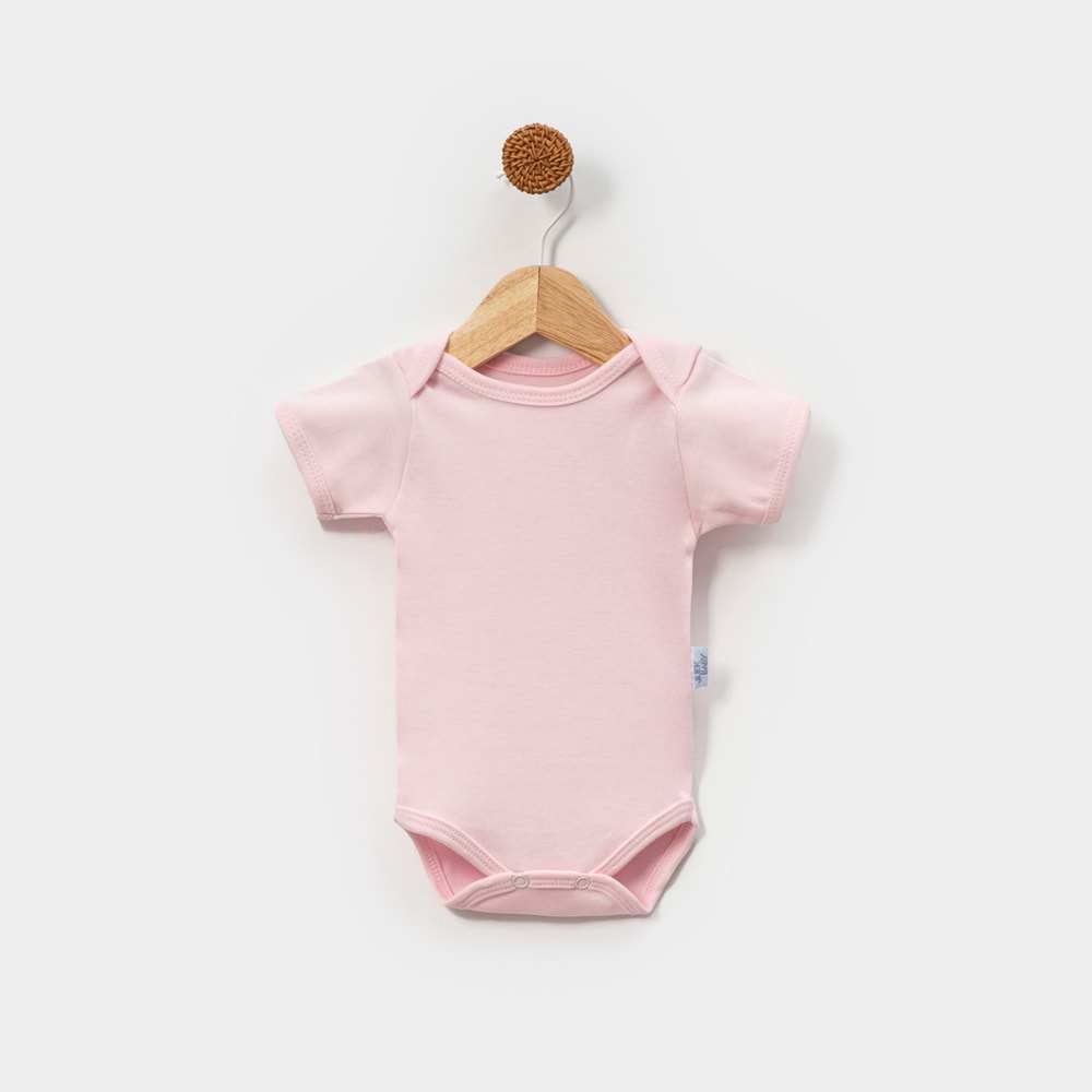 Jijek Baby 3 Lü Kısakollu Bebek Body – Yumuşak,Rahat - EKRU-KIRMIZI-PEMBE - 18-24 AY