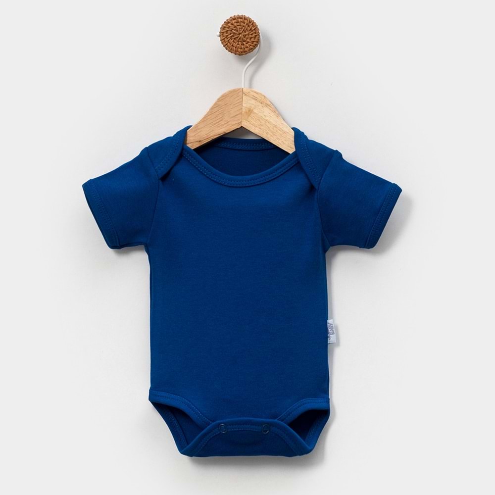 Jijek Baby 3 Lü Kısakollu Bebek Body – Yumuşak,Rahat - SAKS-LACİVERT-TURKUAZ - 24-36 AY