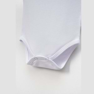 Jijek Baby Pamuk 3lü Kolsuz Bebek Body – Yumuşak,Rahat - Beyaz - 3 YAŞ