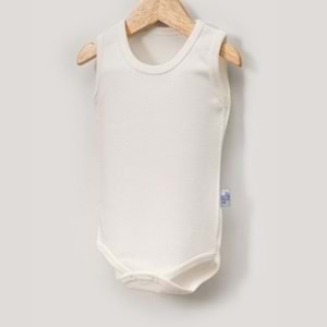 Jijek Baby Pamuk 3lü Kolsuz Bebek Body – Yumuşak,Rahat - Ekru - 24-36 AY