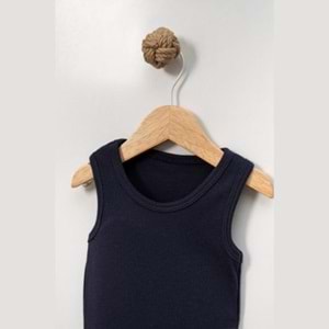 Jijek Baby Pamuk 3lü Kolsuz Bebek Body – Yumuşak,Rahat - Lacivert - 4 YAŞ