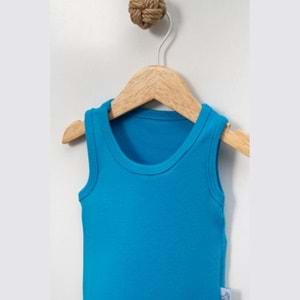 Jijek Baby Pamuk 3lü Kolsuz Bebek Body – Yumuşak,Rahat - Turkuaz - 3 YAŞ