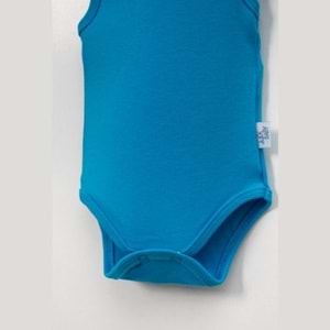 Jijek Baby Pamuk 3lü Kolsuz Bebek Body – Yumuşak,Rahat - Turkuaz - 3 YAŞ