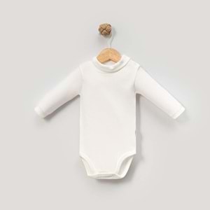 Jijek Baby 5li boğazlı yaka Bebek Body – Yumuşak,Rahat - Ekru - 24-36 AY