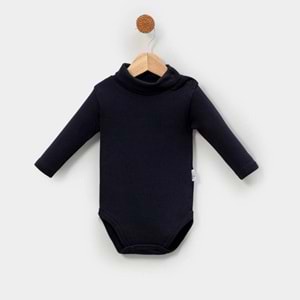 Jijek Baby 5li boğazlı yaka Bebek Body – Yumuşak,Rahat - Lacivert - 6-9AY