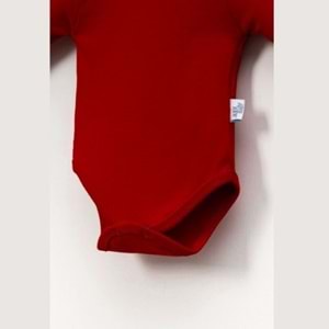 Jijek Baby Pamuk 3 Lü Uzunkollu Bebek Body – Yumuşak,Rahat - Kırmızı - 24-36 AY - 5001088-Kırmızı-24-36 AY