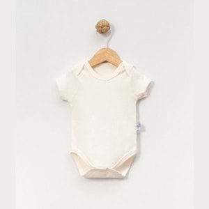 Jijek Baby Pamuk 3lü Kısa Kollu Bebek Body – Yumuşak,Rahat - Ekru - 4 YAŞ