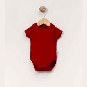 Jijek Baby Pamuk 3lü Kısa Kollu Bebek Body – Yumuşak,Rahat - Kırmızı - 3 YAŞ