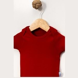 Jijek Baby Pamuk 3lü Kısa Kollu Bebek Body – Yumuşak,Rahat - Kırmızı - 3 YAŞ