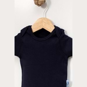 Jijek Baby Pamuk 3lü Kısa Kollu Bebek Body – Yumuşak,Rahat - Lacivert - 4 YAŞ