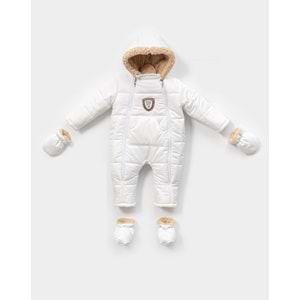 Kayak Tulum Bebe Kayak Kıyafeti New Armalı -Kışlık - Beyaz - 18-24 AY - 510002-Beyaz-18-24 AY