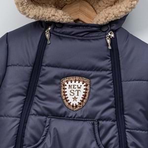 Kayak Tulum Bebe Kayak Kıyafeti New Armalı -Kışlık - Lacivert - 9-12 AY