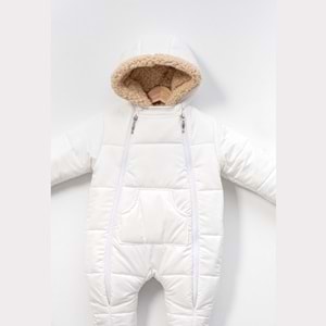 Kayak Tulum Bebe Kayak Kıyafeti -Kışlık - Coppa Kids - Kozmonot - Beyaz - 12-18 AY