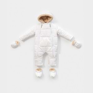Kayak Tulum Bebe Kayak Kıyafeti -Kışlık - Coppa Kids - Kozmonot - Beyaz - 24-36 AY