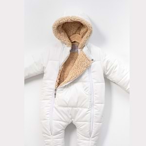 Kayak Tulum Bebe Kayak Kıyafeti -Kışlık - Coppa Kids - Kozmonot - Beyaz - 9-12 AY