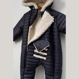 Kar Tulumu Bebe Kayak Tulum Cepli -Kışlık - Lacivert - 9-12 AY - 5101084-Lacivert-9-12 AY