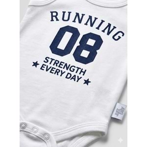 Jijek Baby Erkek Bebek Kırmızı Sportif Baskılı Atlet